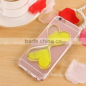 Fasion Designed 3D Heart-Shaped Quikcksand Cell Phone Case, Transparent Soft TPU Cover for Iphone 6/6s thumbnail-3