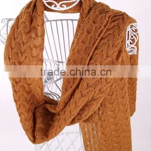 Yellow Hollow Out Simple Cotton Scarf, Hand Block Printed Women Scarf , Art Boho Scarf thumbnail-4