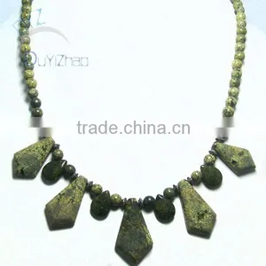 Unakite Handmade Pendent Necklace for Making Jewelry thumbnail-1