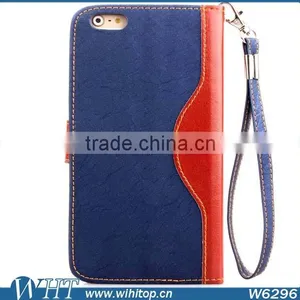 Magnetic Phone Case for IPhone 6 Plus 5.5", Folio Stand Leather Case for IPhone 6 Plus With Answer Calls Hole thumbnail-4
