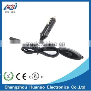 12v Cigarette Lighted Plug With Switch, Car Cigarette Lighter dc Power Cable thumbnail-1