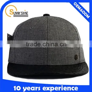 2015 New Fashion Custom Plain Short Brim Snapback Hat thumbnail-2