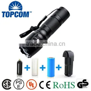 Ultra Bright E26 Aluminum 26650/18650/3*AAA Battery Military 1200 Lumen Best Tactical Flashlight Rechargeable Quality Choice thumbnail-1