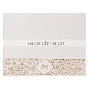 Intricate Laser Cut Lace White Personalised Luxury Wedding Day Invitation thumbnail-2