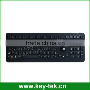 Silicone Industrial Medical Keyboard With Washable Optical Trackball thumbnail-1