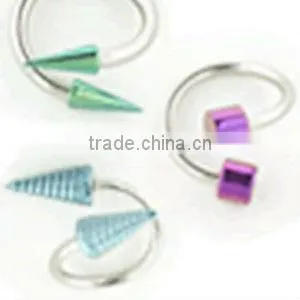 PRE-ORDER Steel Spiral Barbell With Specialty Ends thumbnail-1