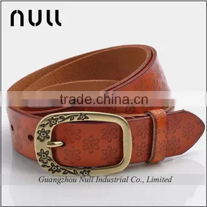 Exquisite Flower Embossed New Style Wholesale Genuine Belt thumbnail-1
