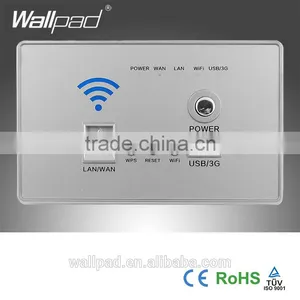 New Design Wallpad Black AU US Standard 118mm*74mm Lan 3G WiFi WPS AP Router Repeater Phone USB Wireless US Wall Charger Socket Quality Choice thumbnail-3