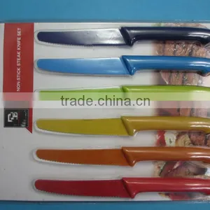 6 Pcs Non Stick Steak Knife Set thumbnail-1