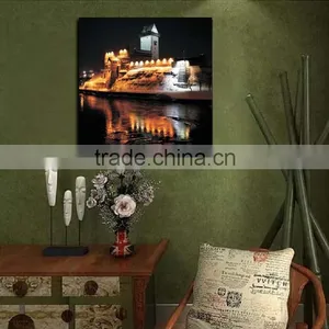 Modern City Wall Art Canvas Prints With LED Lights thumbnail-2