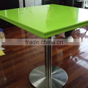 600x600 mm Small Square Green Color Acrylic Stone Coffee Tables thumbnail-1
