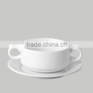 Dinnerware Porcelain Bowl and Plate Set, Soup Bowl Design, Soup Bowls With Handle thumbnail-1