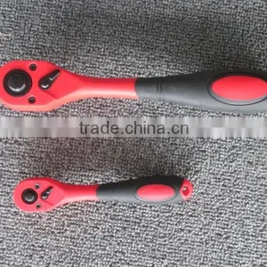 2015 NEW Chrome Vanadium 72Teeth Quick Release Ratchet Socket Wrench Handle With Plastic Coating thumbnail-1