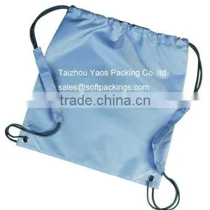 New Design Drawstring Bag, Custom Polyester Bag With Metal Eyelet, Cheap Reusable Grocery Backpack Bag thumbnail-1