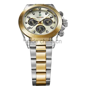 WEIDE Watch Stainless Steel Alarm Luxury Quartz Image Watch Price WH3309 Gold Watch thumbnail-4