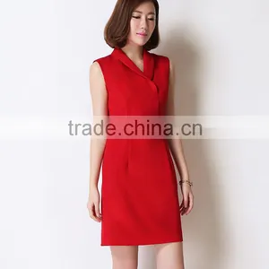2016 Summer Long Patter Profeshional Dress For Women V-neck thumbnail-4