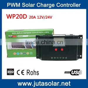 10A 20A 12V 24V Auto PWM Solar Controller WP20D With USB and LCD thumbnail-6