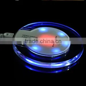 Wireless Charger Fantasy Crystal UFO Shape Charging Pad With LED Lighting for Samsung Galaxy S6 thumbnail-1