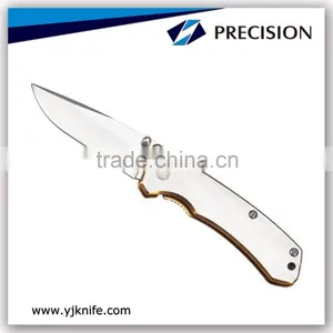 420 Blade Silver Handle Folding Knife thumbnail-1