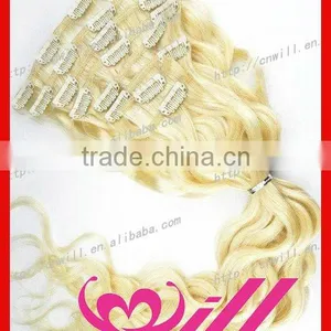 180g Remy Clip in Hair Extension Human Hair Extension Clip in thumbnail-1