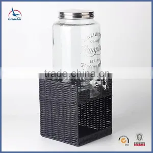 Best Selling Transparent Glass Drink Dispenser Glass Juice Dispenser With Tap thumbnail-2