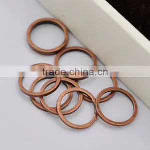 Antique Copper 10mm Flat Jump Rings thumbnail-1