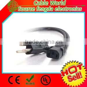 US AC Power Cord NEMA 5-15P to IEC C13 Power Cable 125V 10A thumbnail-1