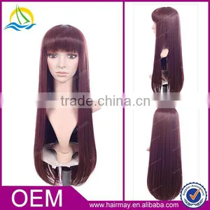 New Product High Density Customizable Red Long Straight Hair Wigs thumbnail-1