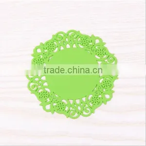 Coffee Cup Mat Eco-friendly Heat Resistant Customize LOGO 6 Colors for Your Choose Silicone Mat thumbnail-2