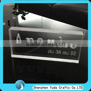 Custom Clear and Colored Cast Acrylic Block , Engraved Plexiglass Logo Block, Silk-screen Printing Perspex Brick 20-50mm Thick thumbnail-1