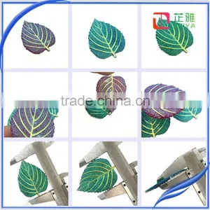 Leaves Shape Stone Rhinestone Accessories ,Resin Cabochon Gemstone ,Garment Gemstone,can Make 2holes thumbnail-1