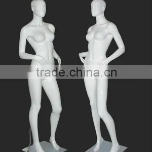 2013 Fashion Fiberglass Female Mannequin With Egg Head Plus Size Mannequin Doll Female for Display White thumbnail-1