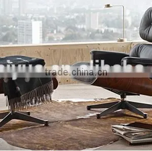 100% Italian Leather Sofa Lounge Chair Ottoman Footstool Retro Furniture thumbnail-6