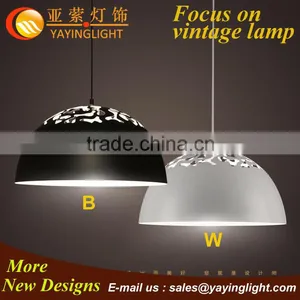 Magic Fancy Carved Hallow Iron Drop Light, Popular Black and White Iron Pendant Lighting,European Simpe Coffee Shop Lamp thumbnail-1