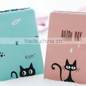 High Quality Square Compact Mirror Customzied Pu Leather Make Up Mirror Different Color Round Shape Leather Makeup Mirror thumbnail-6