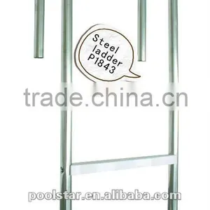 Commercial Stainless Steel Pool Ladder With Plastic Stairs & Safety Handrail P1843 thumbnail-1