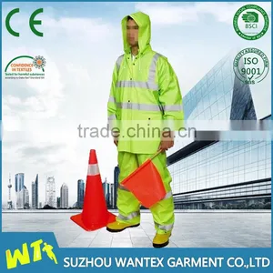 Hi-Viz Waterproof Latest Design Rain Coat Pant Men Rain Suits thumbnail-1