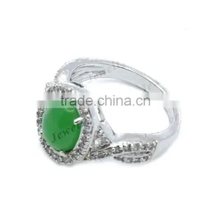 2015 Hot Design Jade Silver Ring Jade Wedding Ring Jade Ring Silver 925 thumbnail-2