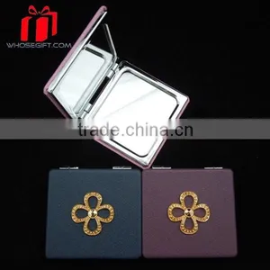 Hot Selling Pu Customised Design Compact Leather Mirror,Cosmetic Mirror thumbnail-1