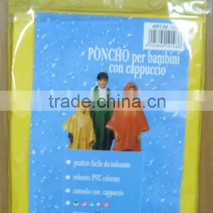Pvc 0.10mm Children Rain Poncho thumbnail-1