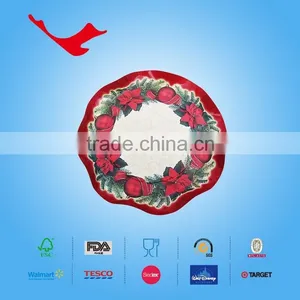 Christmas Party Round Printed Paper Plate for Fruit & Sweet thumbnail-2