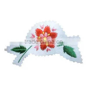 High Quality Felt Fabric Flower Embroidery Patch/badge thumbnail-1
