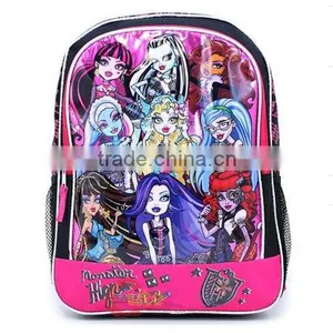 High School Backpack Group 16in Large Bag : 9 Girls Pink Group thumbnail-1