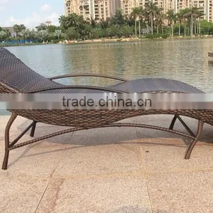 Outdoor Wicker Rattan Chaise Sun Beach Pool Lounge Furniture thumbnail-1