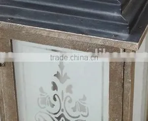 New Design Wooden Lantern With Silk Printing Glass thumbnail-5