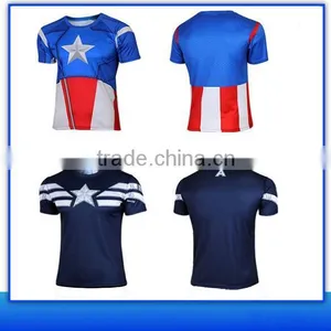 Factory Wholesale Cheapest Price High Quality Men Superhero T-shirts thumbnail-2