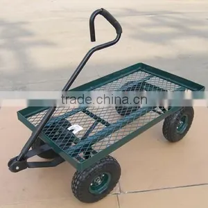 High Quality120KG OEM Mesh Foldable Steel Garden Tool Cart /garden Hand Trolley thumbnail-2