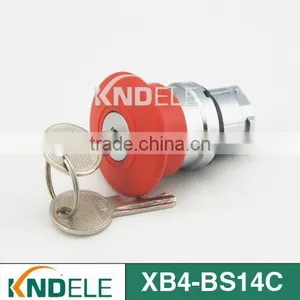 40mm Mushroom Key Switch Head Red XB4-BS14C thumbnail-1