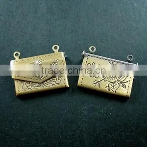 13x21mm Vintage Style Antiqued Brass Bronze Envelope Photo Locket Pendant Charm DIY Supplies 1191001 thumbnail-1