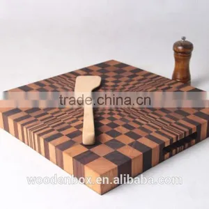 High Qualiy Three Dimensional Wood Cutting Board With Finger Grooves thumbnail-1